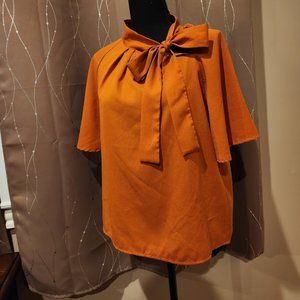 ORANGE SHEIN BLOUSE